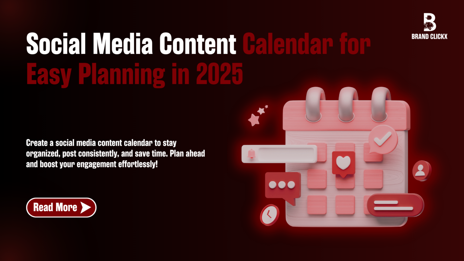 Social media content calendar