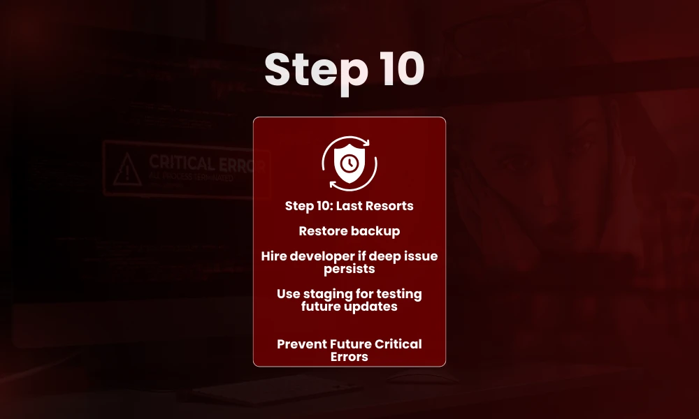 | There Has Been a Critical Error on This Website: How to Fix It Step-by-Step Step 10 & Prevention