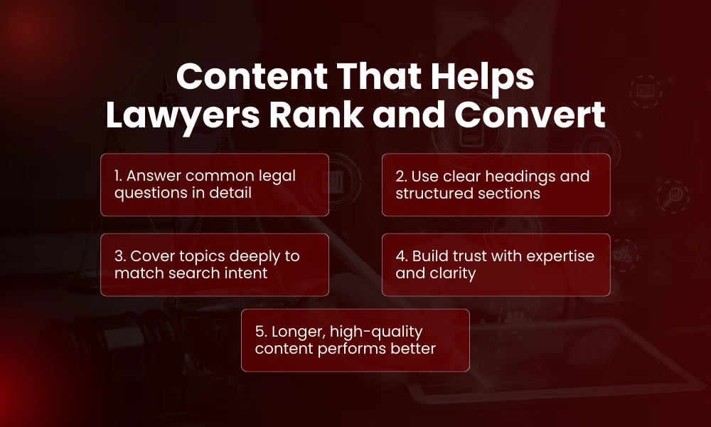 | Lawyer SEO: How Law Firms Can Rank and Get Clients Content That Helps Lawyers Rank and Convert