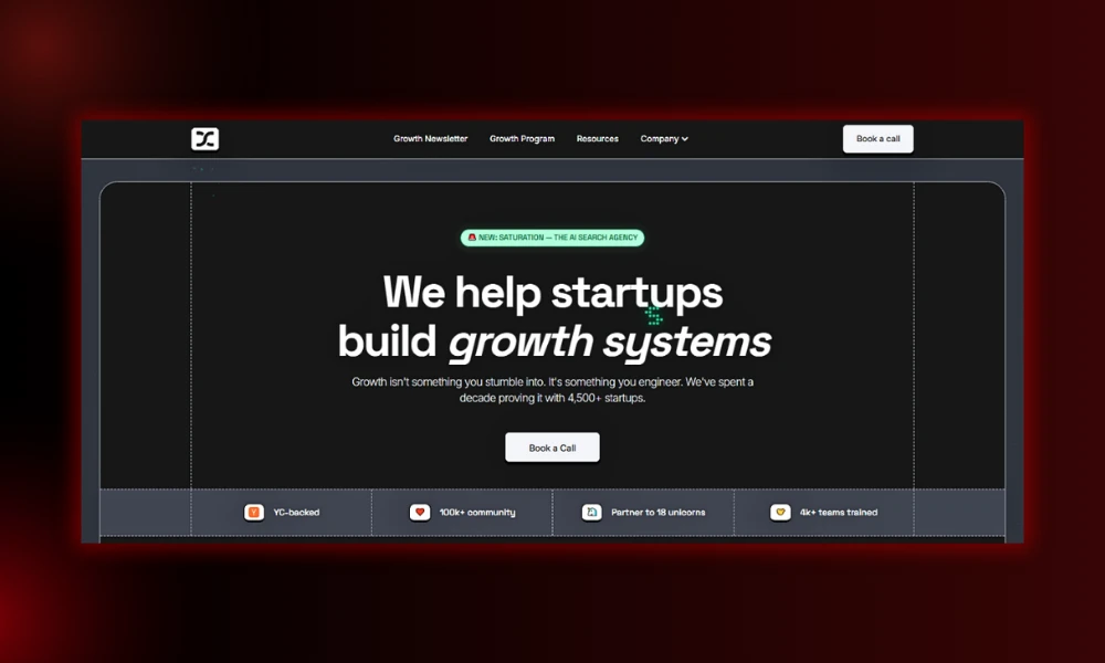 | 15 SaaS Email Marketing Agencies with 40%+ Open Rates Demand Curve homepage screenshot: One of the top email marketing agencies for startups by BrandClickX.