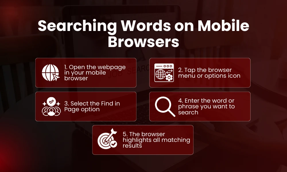 | How to Search for a Word in a Website Searching Words on Mobile Browsers