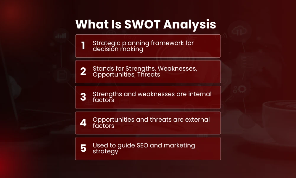 | SWOT Analysis Examples for SEO and Marketing Strategy What Is SWOT Analysis