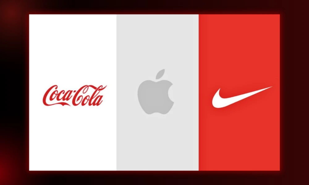 | Marketing Fundamentals: Skip the Fluff Global brand logos of Coca-Cola, Apple, and Nike displayed side-by-side as real-world examples of successful marketing mix and brand positioning strategies.