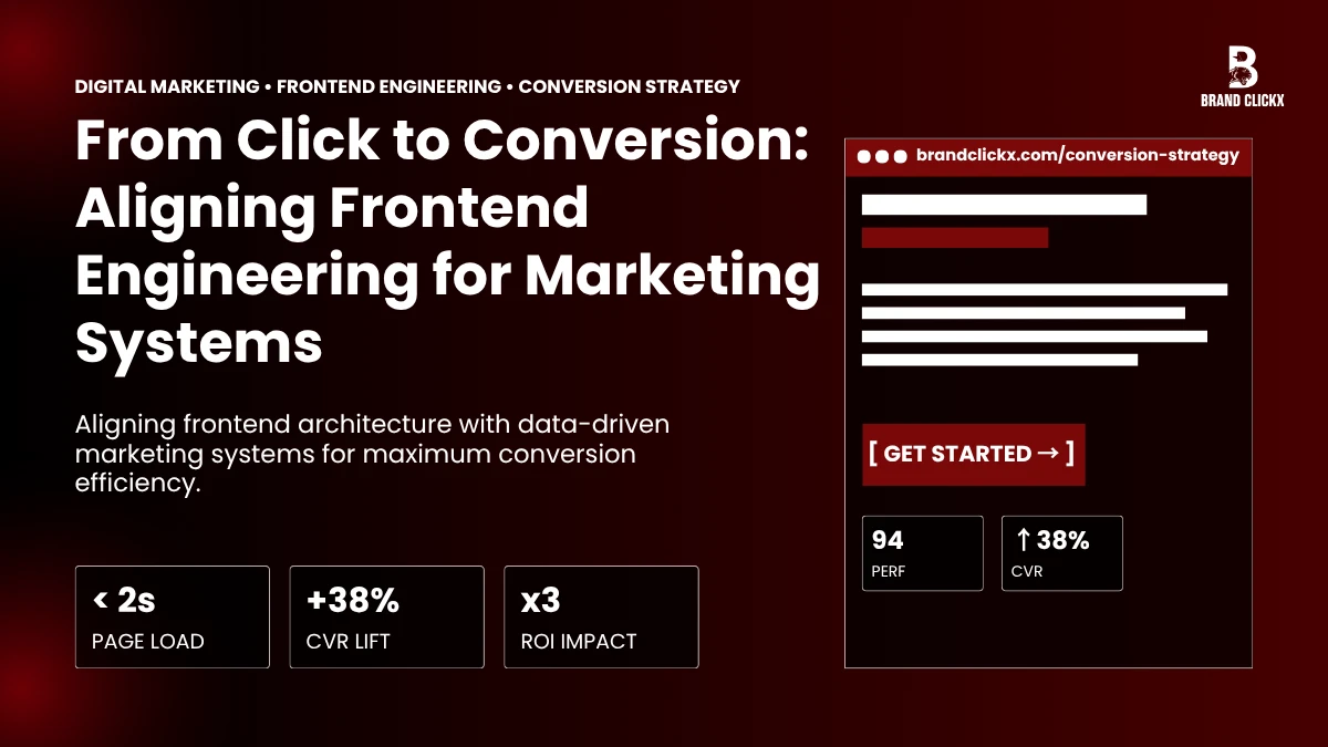 | From Click to Conversion: Aligning Frontend Engineering for Marketing Systems From Click to Conversion Aligning Frontend Engineering for Marketing Systems