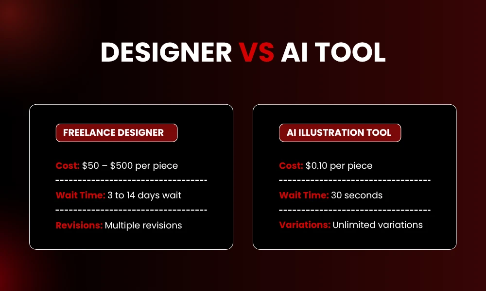 | 8 AI Tools for Creating Custom Illustrations Without a Designer Designer VS AI Tool