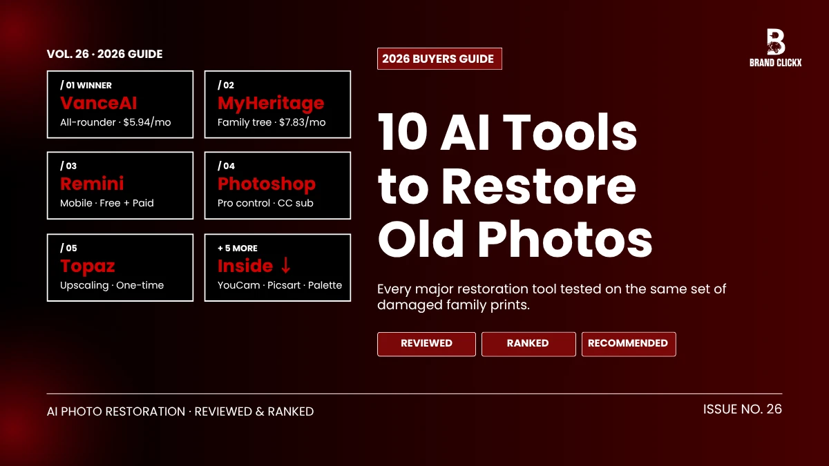 10 AI TOOLS to restore old photos. 10 AI TOOLS to restore old photos.
