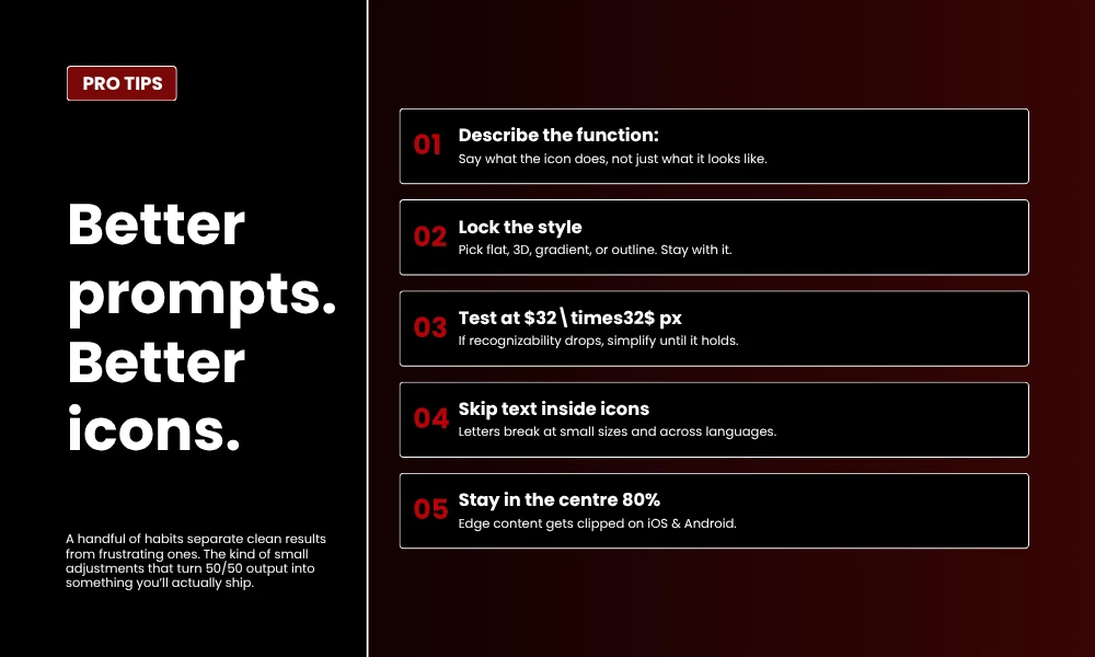 Better prompts. Better icons