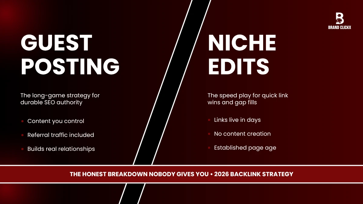 GUEST POSTING vs NICHE EDITS Guest posting vs niche edits