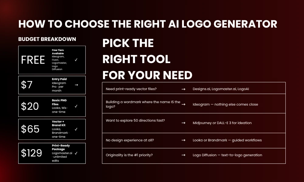 | 11 AI Logo Generators That Don't Look Generic How To Choose The Right AI Logo Generator