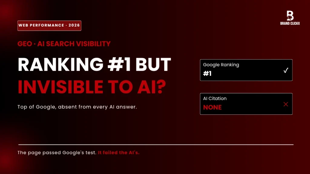 RANKING #1 BUT INVISIBLE TO AI RANKING #1 BUT INVISIBLE TO AI