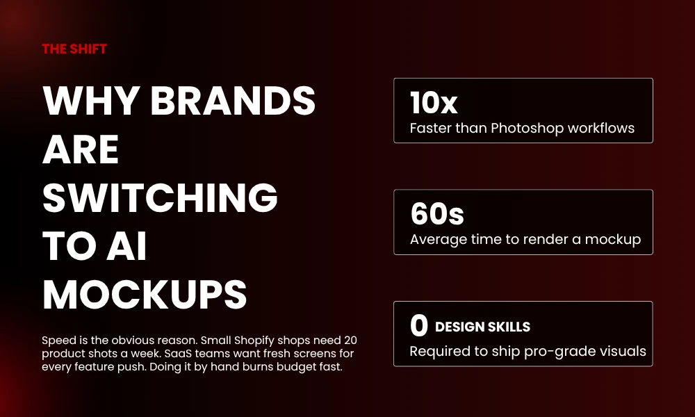 | 16 AI-Powered Mockup Generators for Product Presentations WHY BRANDS ARE SWITCHING TO AI MOCKUPS