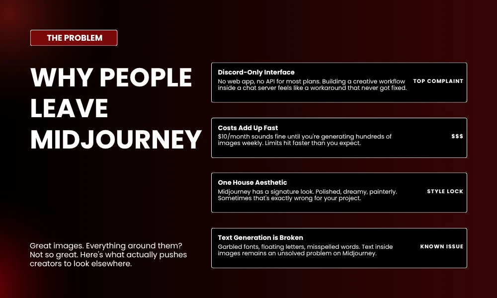 | Midjourney Alternatives: 14 AI Art Tools Worth Your Budget WHY PEOPLE LEAVE MIDJOURNEY