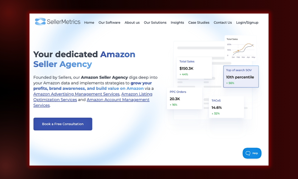 | The Trust Factor: How Great Websites Earn Customer Confidence SellerMetrics Amazon Seller Agency website homepage layout