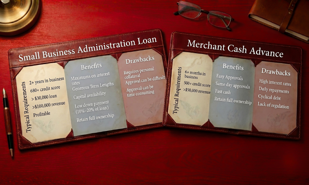 | Why Package Scheme of Incentives Drive Emerging Growth Small Business Administration Loan vs Merchant Cash Advance benefits and drawbacks comparison chart