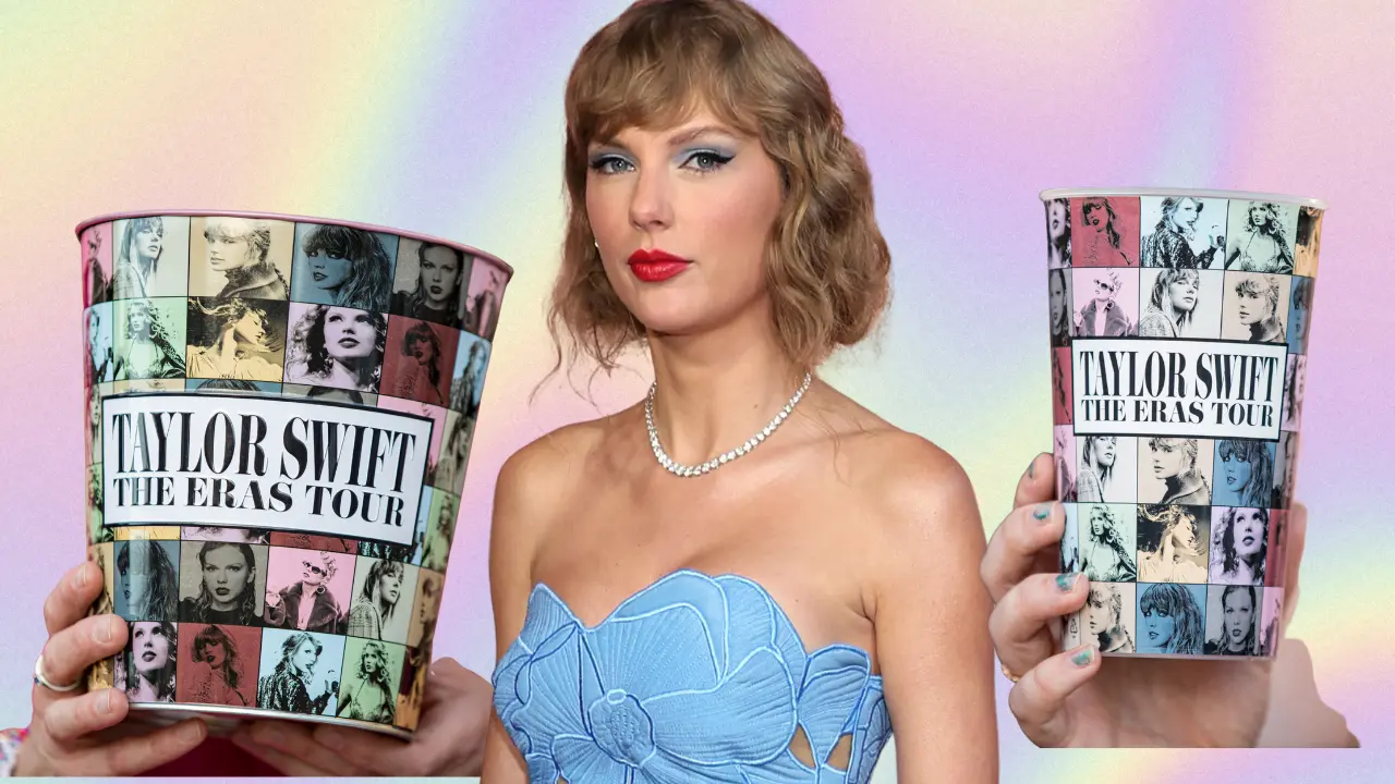 | Taylor Swift Merchandise: Revenue Model, Earnings & Why It's A Billion-Dollar Business A massive crowd of music fans queueing up under a large official Taylor Swift merchandise booth banner