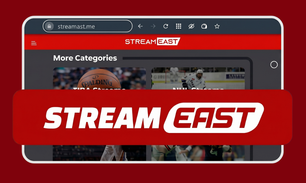 | StreamEast vs CrackStreams in 2026: Features, Reliability, and Which Platform Actually Works A responsive mobile web browser screen interface displaying the StreamEast live sports platform categories menu