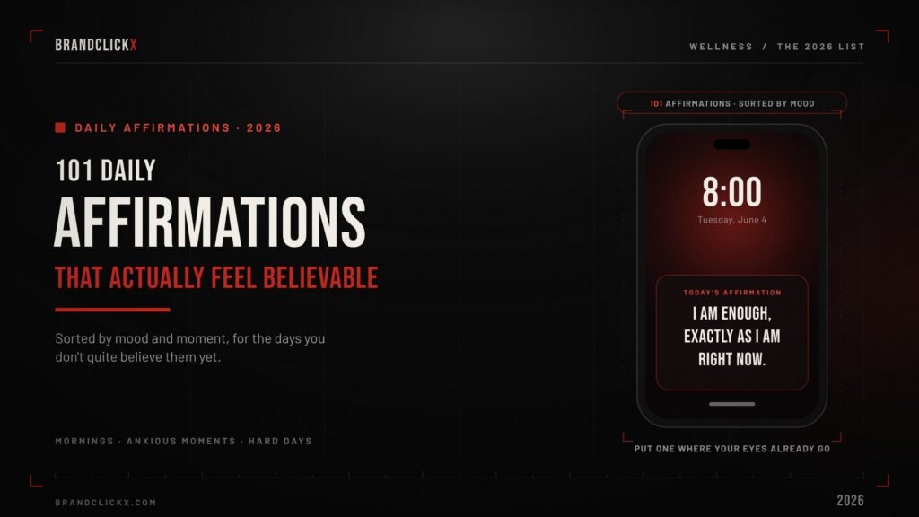 affirmations-feature 101 daily believable affirmations by BrandClickX