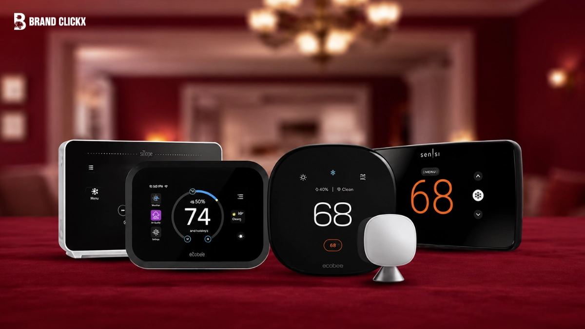 with a thumbnail showing multiple smart thermostats)