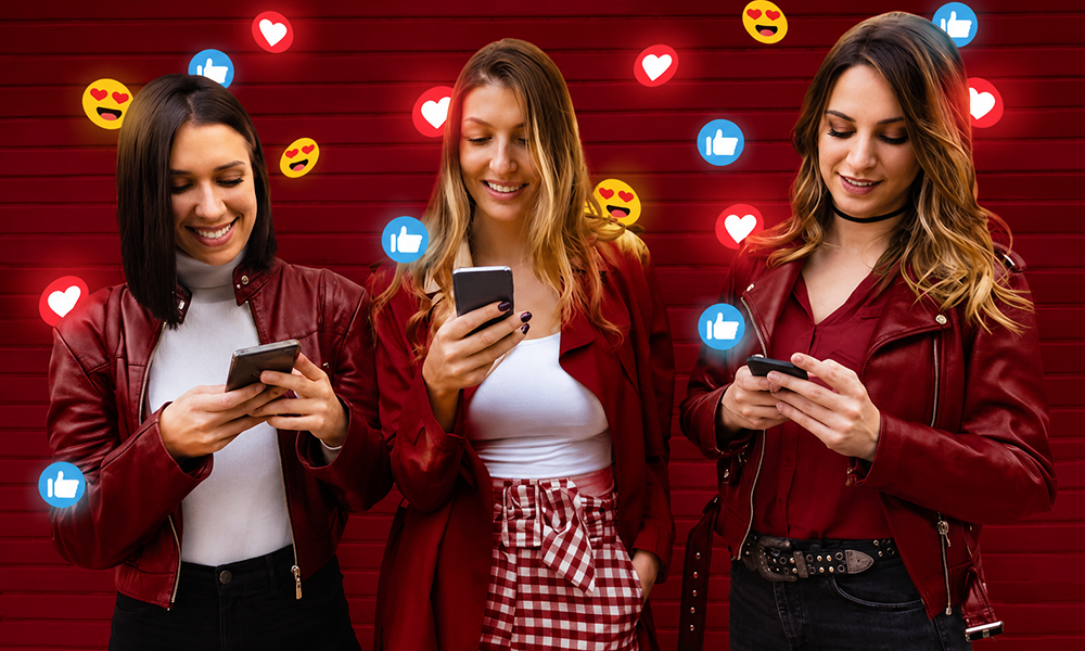 Social media users engaging with online engagement tracking algorithms