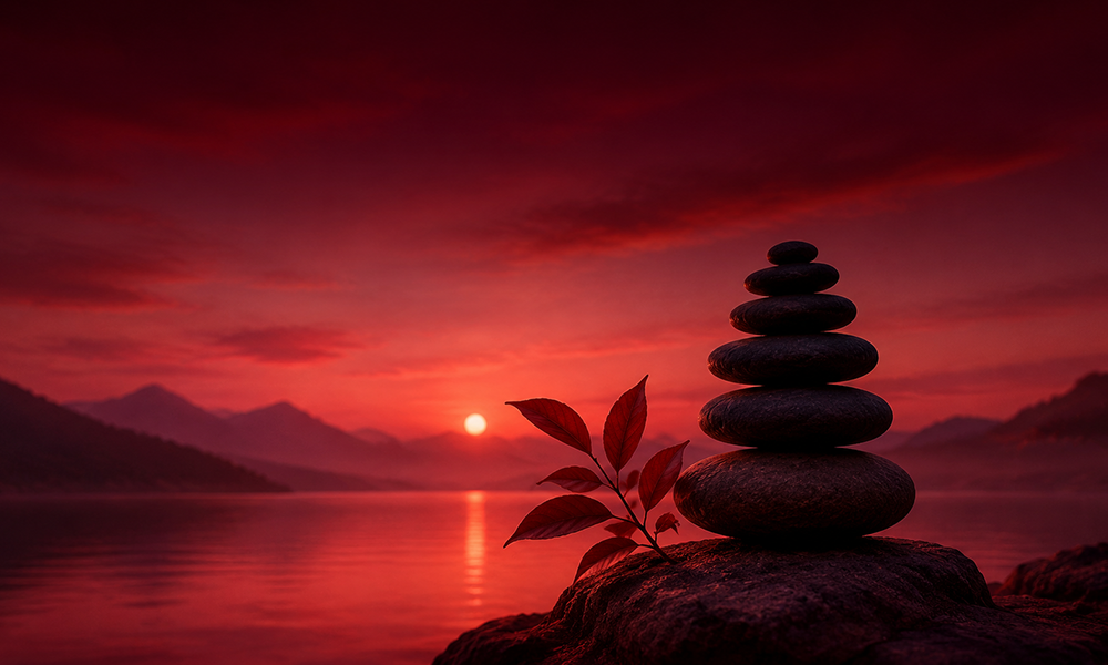 | 150+ Positive Affirmations for Success, Confidence, Love & Daily Motivation Zen stone stack balance on a calm lake at sunset