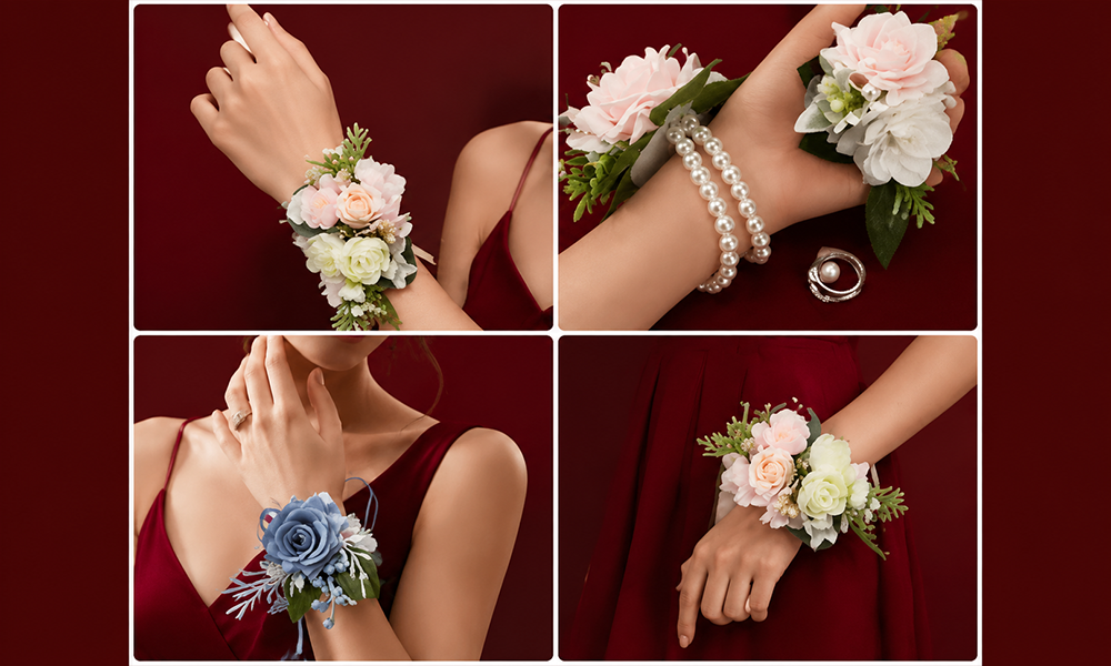 | Wrist Corsage Near Me: How to Find, Order and Choose the Perfect One in 2026 A collage of various wrist corsages styled for formal occasions.