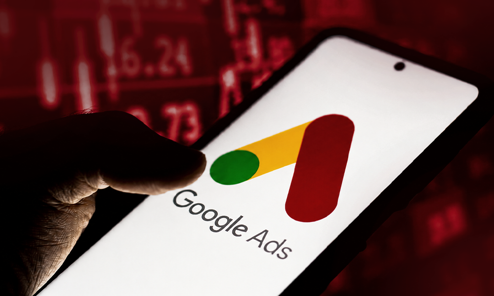 | Google Ads Agency: 20+ Best Google Ads Agencies for PPC Campaigns A close-up view of a hand interacting with a Google Ads mobile interface.