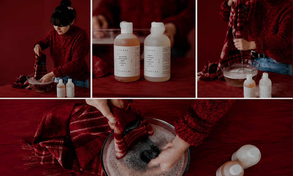 | How to Wash a Wool Blanket Without Shrinking It: Step-by-Step Cleaning & Care Guide Collage showing organized cleaning supplies and processes.