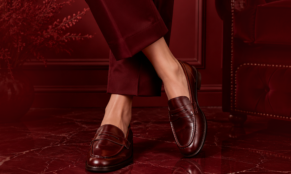 | Penny Loafers: The Complete Buying Guide, Styling Tips & Best Picks (2026) Close-up of men's formal shoes being worn in a professional setting.