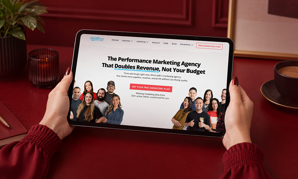 | Google Ads Agency: 20+ Best Google Ads Agencies for PPC Campaigns Hands holding a tablet displaying a professional digital marketing presentation.