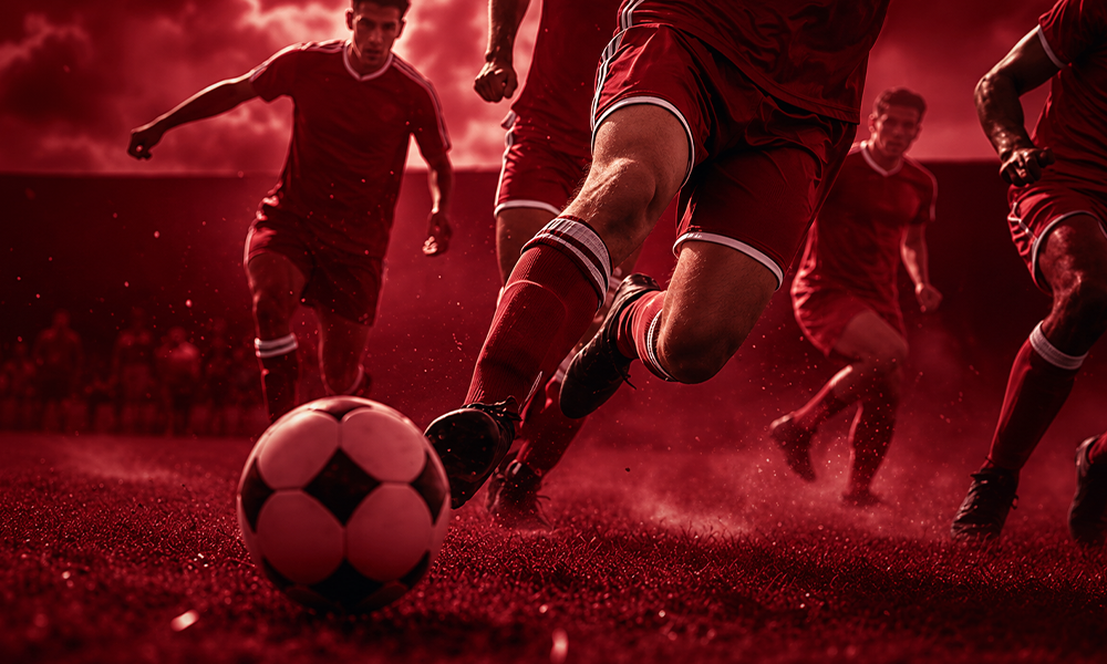 Dynamic match action dribble on the field by Brand ClickX.