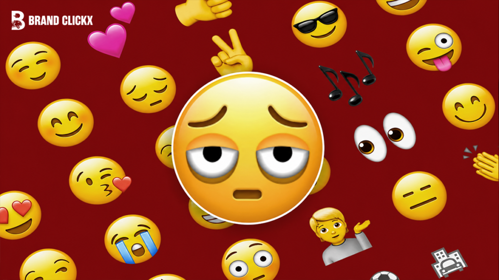 A pattern background filled with various emoji faces.