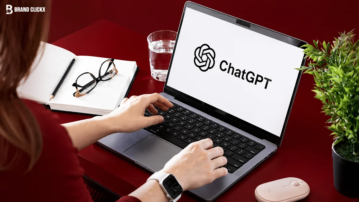 Best ChatGPT Prompts 2026 A laptop displaying advanced ChatGPT prompts for 2026 against a red-ambient desk