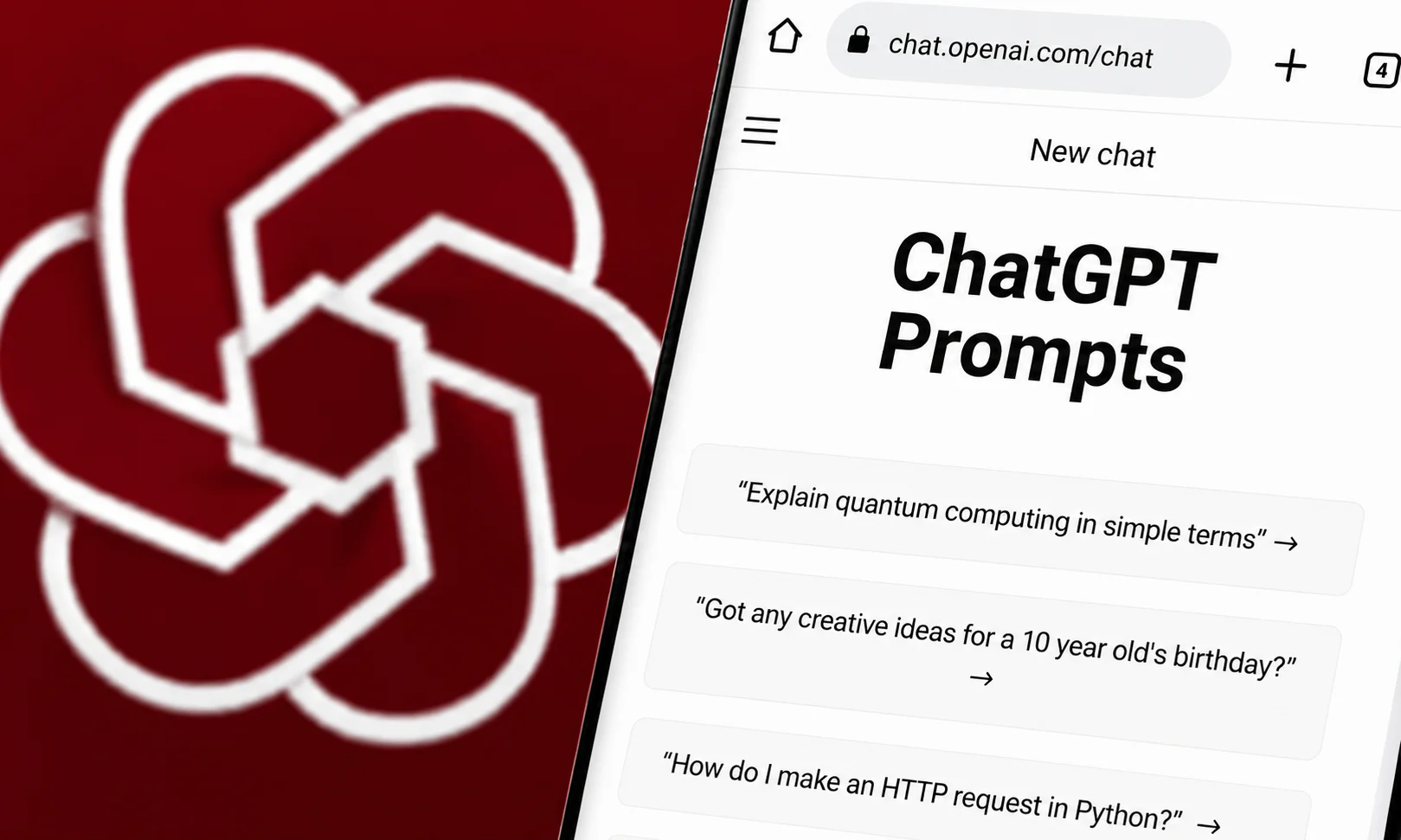 | 15+ Best ChatGPT Prompts (2026): Copy & Paste Templates That Actually Work A computer screen displaying ChatGPT writing prompts against a dark red background