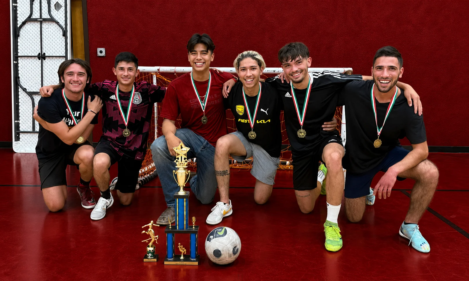 | Academy Sports 2026: Hours, Deals, Locations & More A group of athletes posing with various sports equipment in a red-lit training facility
