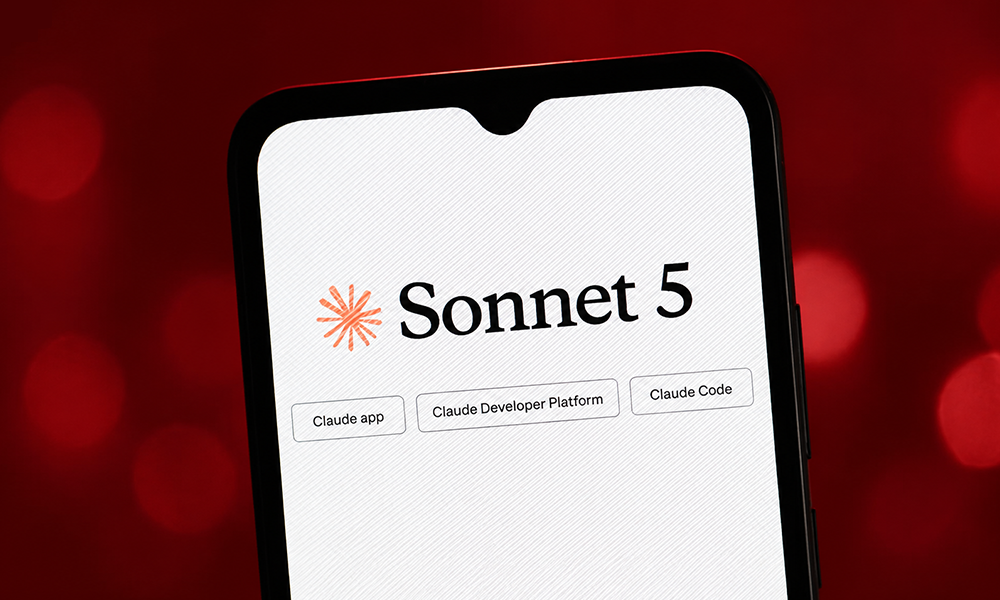 | Claude Sonnet 5 Guide: Features, Price & GPT-5.5 Comparison Mobile screen displaying Claude Sonnet 5 access buttons for Claude app, Developer Platform, and Claude Code.