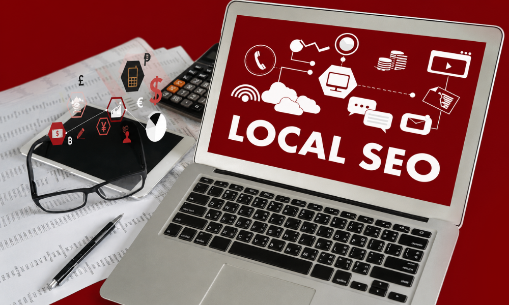 | Small Businesses Turn to Digital Marketing and AI to Stay Competitive in 2026 Laptop showing local SEO strategy and digital marketing tools