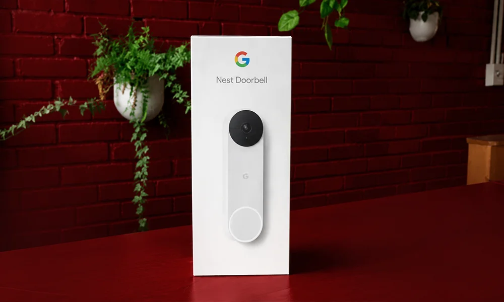 Google Nest smart video doorbell in white