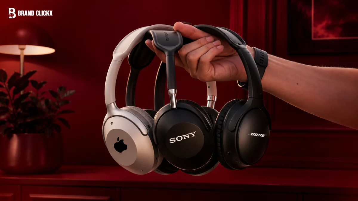 A promotional showcase graphic highlighting top headphone models for 2026.