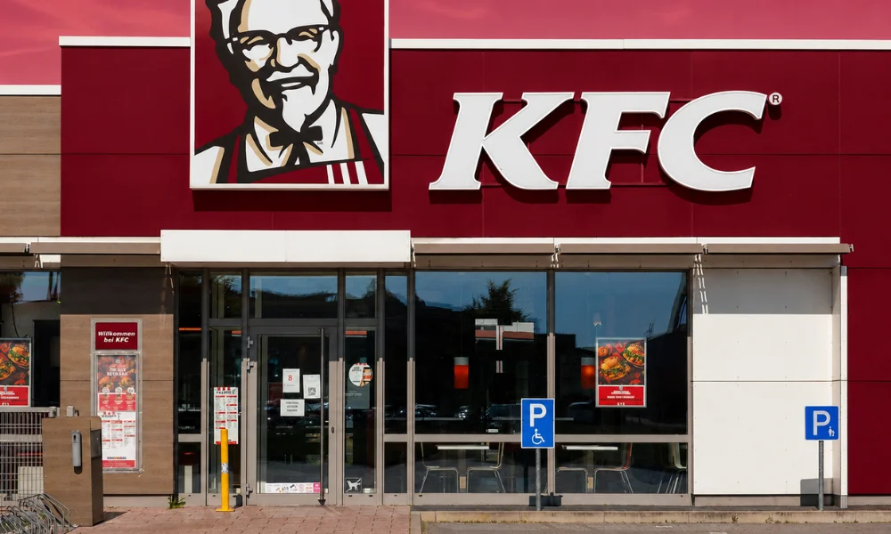 KFC restaurant exterior storefront sign