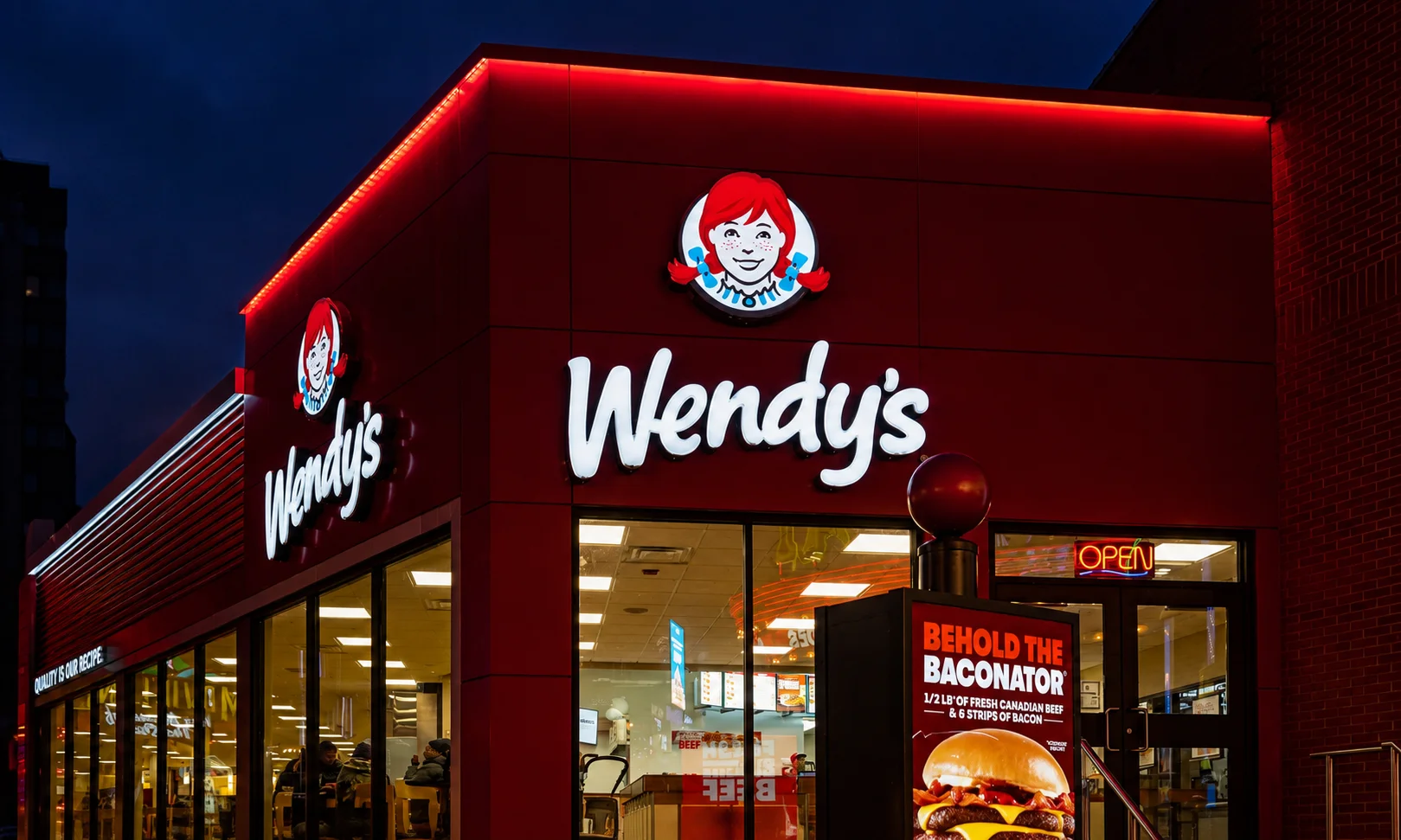Wendy's fast food restaurant storefront