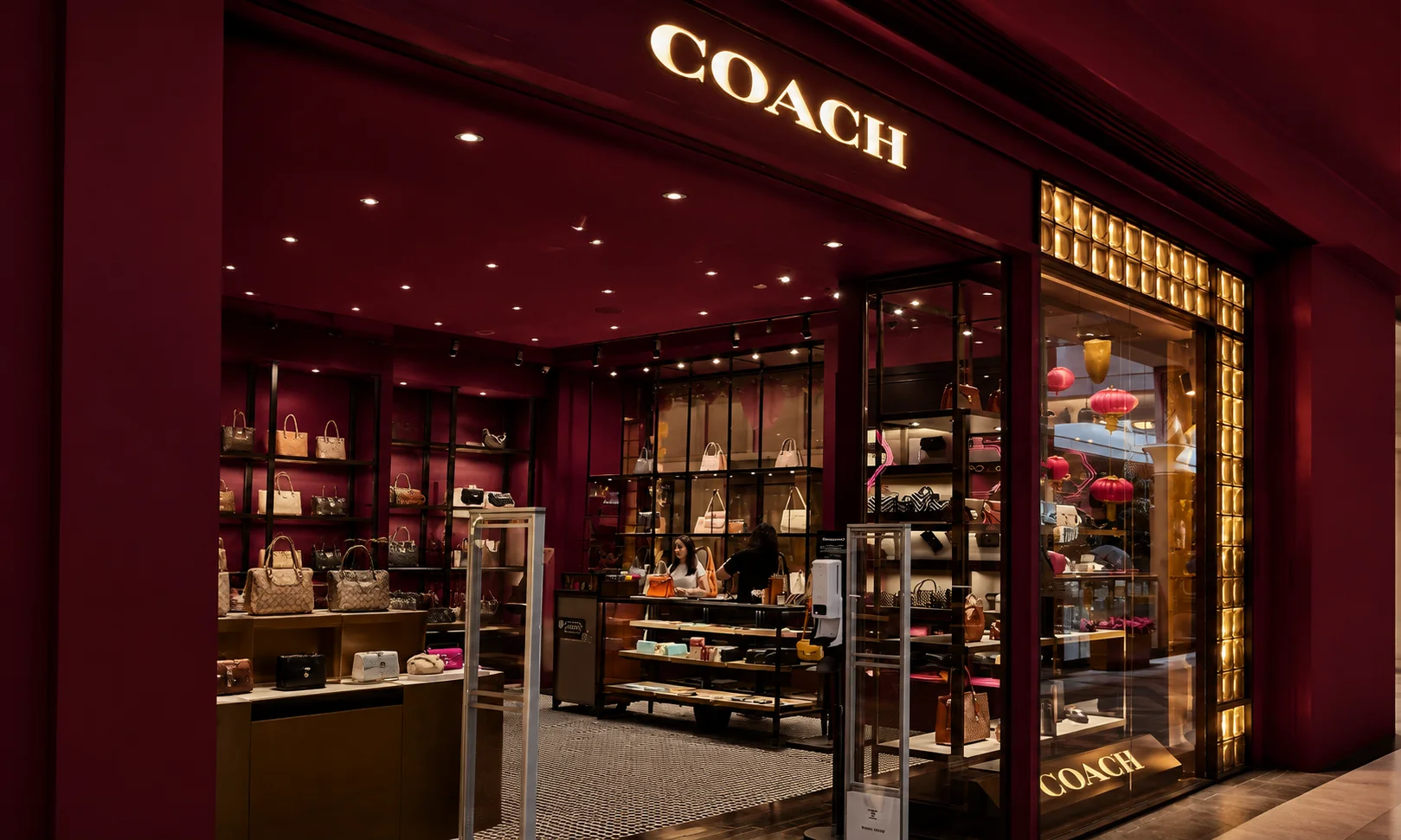 A Coach retail storefront interior.