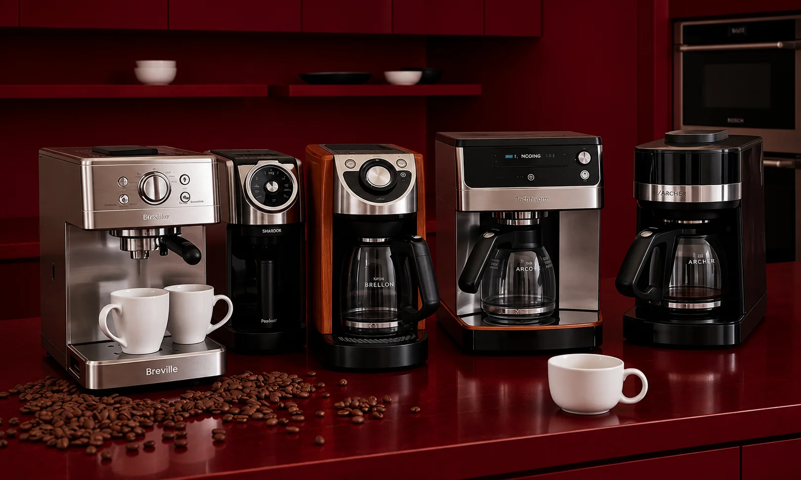 High-end luxury coffee maker with advanced features
