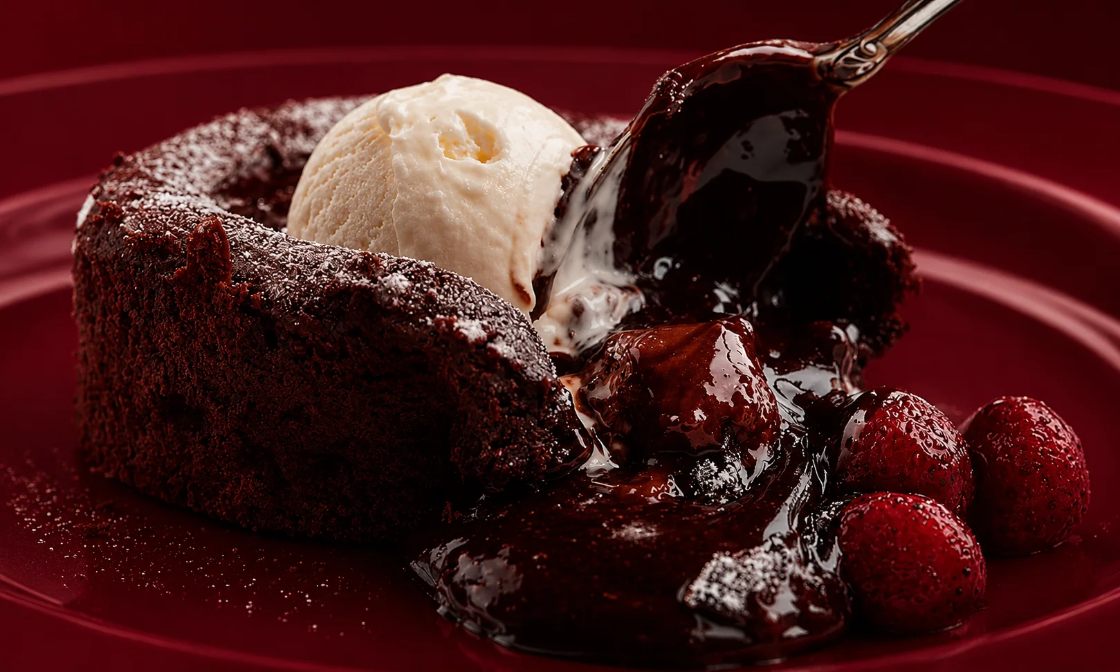 Savoring and enjoying a sweet dessert slowly
