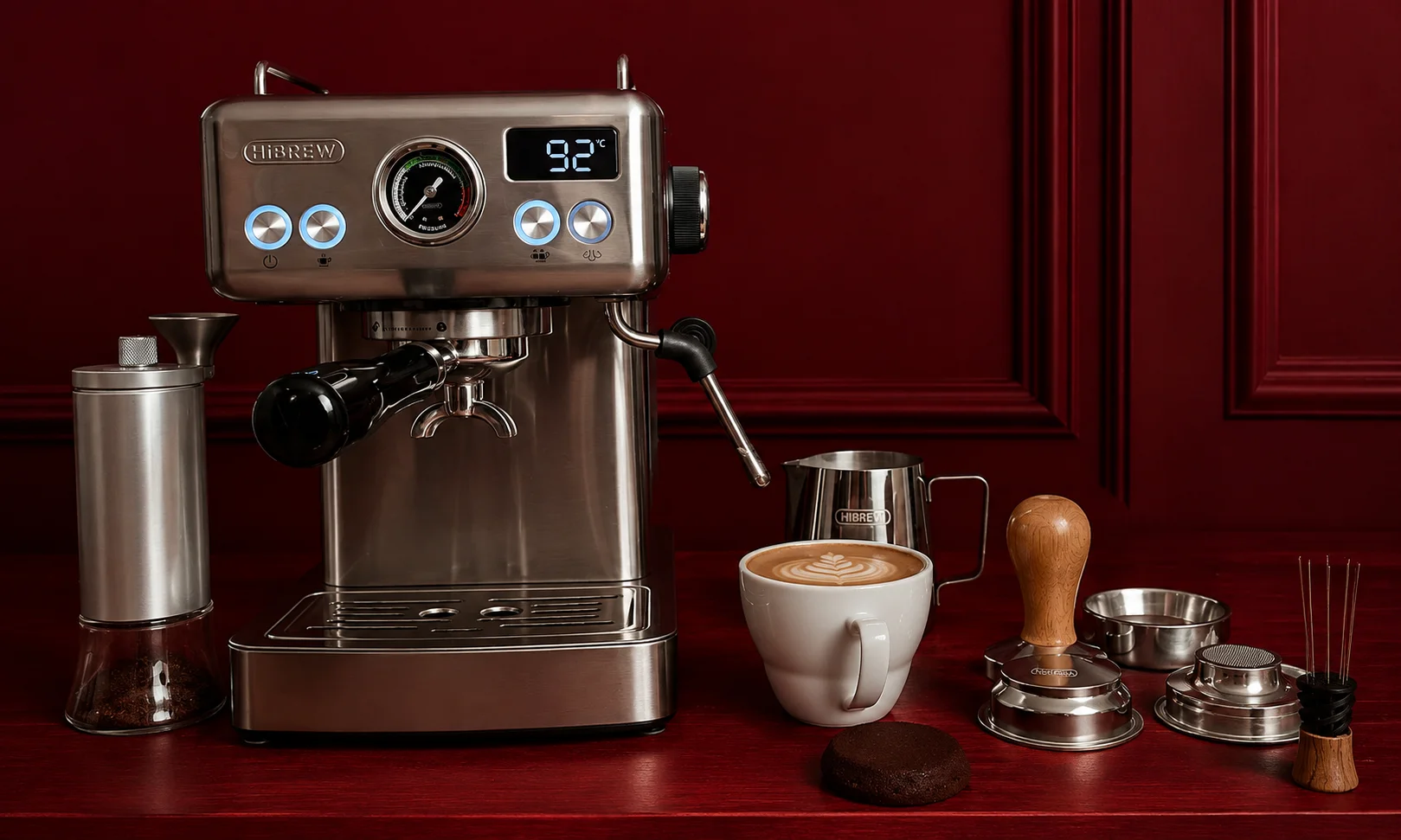 Small high-end espresso machine and coffee maker