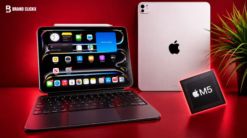Apple iPad Pro 13-inch M5 feature overview showing slim design and flagship specs