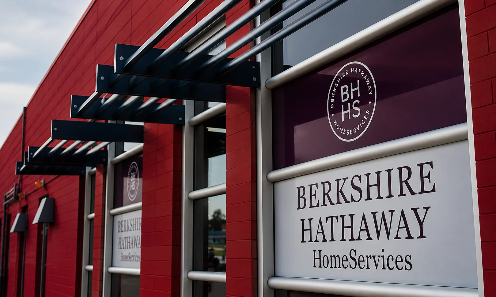 | Best Insurance Companies in the World in 2026 Berkshire Hathaway HomeServices branded storefront and office building exterior.