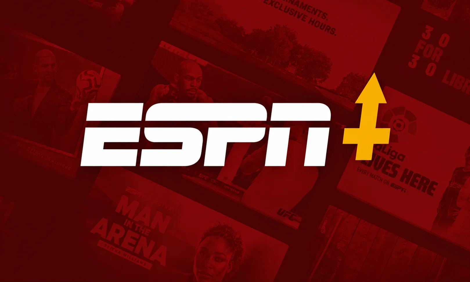 A digital graphic featuring the ESPN logo against a dark red backdrop.