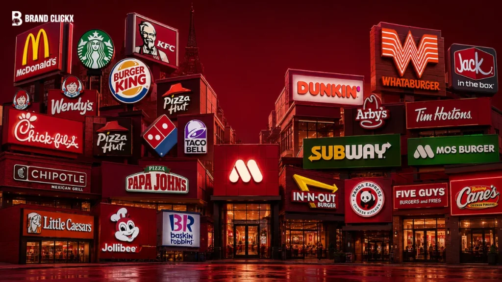 Overview of top 25 fast food restaurant chains