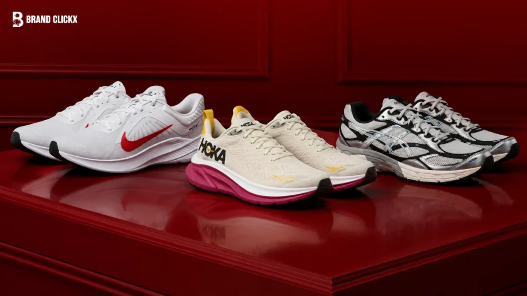 Best brands for sports shoe, including Nike, Adidas, Brooks, Hoka, and Asics, for optimal sports performance and foot support.