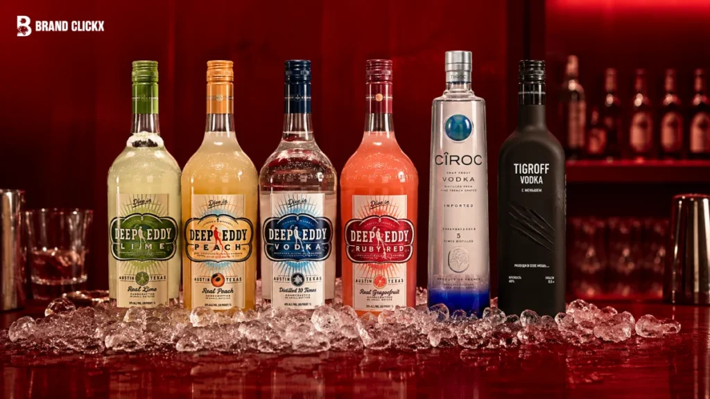Collection of top-rated award-winning vodka bottles from the Beverage Testing Institute's 2026 judging.